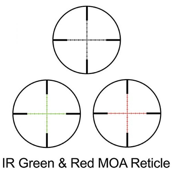 BARSKA Rifle Scope 5 Barska Level Rifle Scope with FMC Lens and Illuminated Mil-Dot Reticle, 30mm Tube
