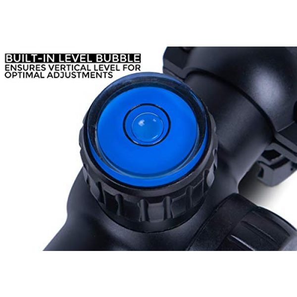 Monstrum Rifle Scope 4 Monstrum 1-3x20 Rifle Scope with Rangefinder Reticle | ZR255 H-Series Offset Scope Mount | Bundle