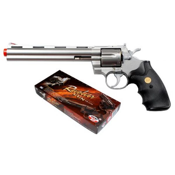 UHC Airsoft Pistol 1 941 UHC 8 inch revolver, Silver airsoft gun