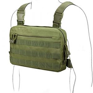WYNEX Tactical Backpack 1 WYNEX Tactical Chest Rig Bag, Recon Kit Bags Combat EDC Front Pouch for Wargame