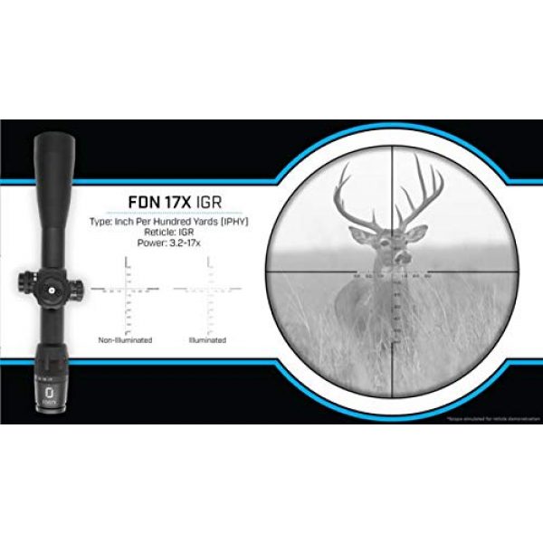 U.S. Optics Rifle Scope 7 U.S. Optics FDN-17X Riflescope, 3.2-17x50mm, 34mm Tube, FFP, IGR Reticle, 1/4 IPHY FDN 17X IGR