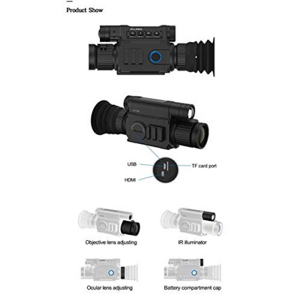DJym Rifle Scope 4 DJym Infrared Night Vision, Thermal Imaging Night Vision Digital Video Patrol Hunting