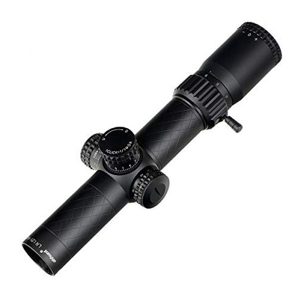 ohhunt Rifle Scope 1 ohhunt LR 1.25-9X28 IR Compact Riflescopes 35mm Tube Red Illuminated Glass Etched Reticle with Mount Scope
