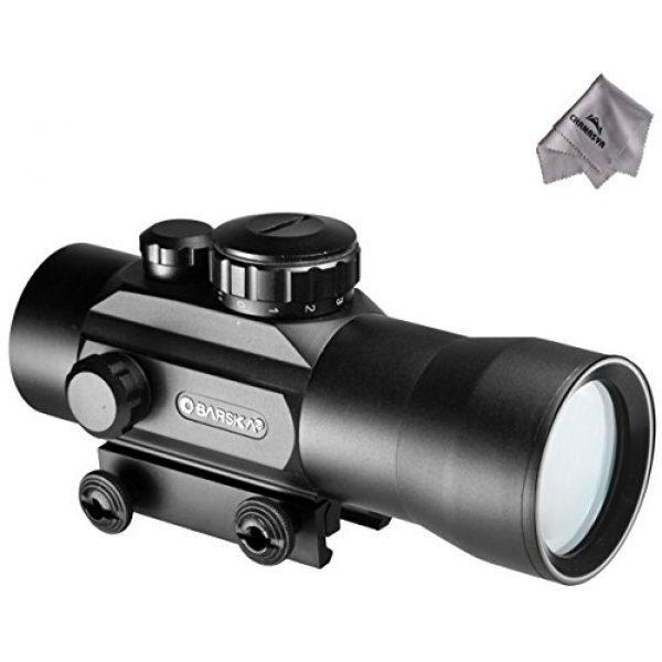 BARSKA Rifle Scope 1 2x30 Red Dot Scope AC11090 with Chanasya Polish Cloth Bundle