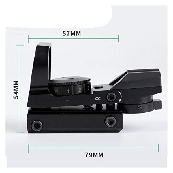 Without Rifle Scope 3 Toy Gun Sight Red dot Sight Magnification Hunting Mirror 20mm Optical Holographic red Green dot Reflection 4 Sight Scope Sight Sight Quality (Color : 11mm)
