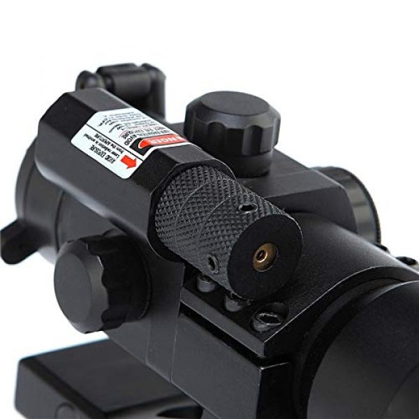 DJym Rifle Scope 5 DJym HD Blue Film Without Magnification, Inner Red Dot Sight with Red Professional Shockproof Waterproof Anti-Fog Sight