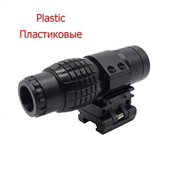 KTAIS Rifle Scope 1 KTAIS 3xMagnifier Riflescope Tactical Magnifying Hunting Scope for Riflescopes Plastic Toy Mount Fits Holographic Reflex Sight (Color : B)