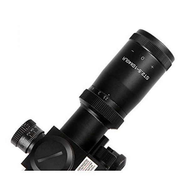 Sniper Rifle Scope 4 Sniper ST2.5-10x40 Rifle Scope Combo with Green Laser R/G Illuminated Reticle Red Dot Sight