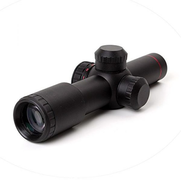 ohhunt Rifle Scope 2 ohhunt 4.5x20E Compact Hunting Rifle Scope Red Illuminated Glass Etched Reticle Riflescope with Flip-Open Lens Caps and Rings