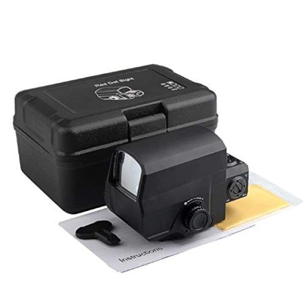 AJDGL Rifle Scope 6 AJDGL Tactical Red Dot Sight Rifle Scope- Hunting Holographic Reflex Sight with 20mm Rail Mount for Shooting