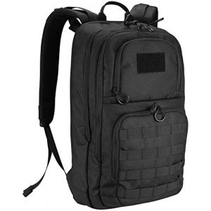 ProCase Tactical Backpack 1 ProCase Tactical Outdoor Backpack 30L with Molle Laptop Compartment Back Panel, EDC Military Outdoors Daypack Rucksacks for Men Women Travel Hiking Riding Hunting Trekking "Black, 1000D Nylon