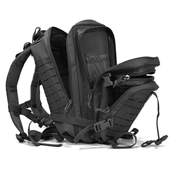 REEBOW GEAR Tactical Backpack 4 REEBOW G Military Tactical Backpack,Small Molle Assault Pack Army Bug Bag Backpacks Rucksack Daypack with Tactical US Flag Patch Black