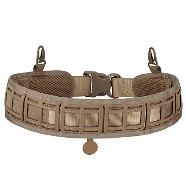 Huntvp Tactical Belt 1 Huntvp Patrol MOLLE Belt MOLLE Tactical Belts with Mesh Lining for Shooting Airsoft Wargame Paintball Hunting