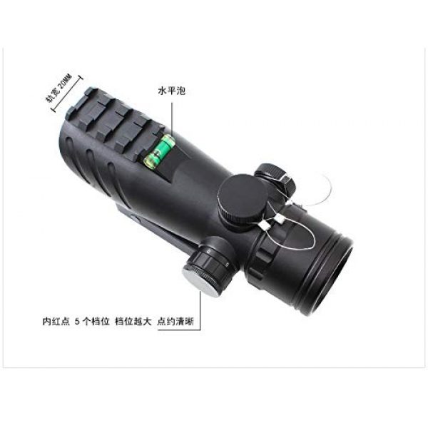 DONGYUCHUN Rifle Scope 5 DONGYUCHUN Metal Base Sight Holographic red Film Inner red dot Sight Tactical red dot Rifle Mirror with Integrated Mount,Scope + red dot