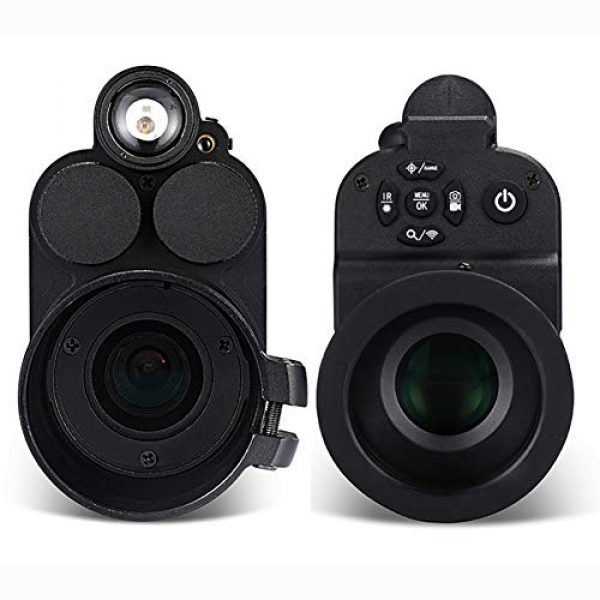 MUJING Rifle Scope 7 MUJING Digital Video Recording Hunting Night Vision Rifle Scope Monocular Camera VCR with 850nm Infrared IR Flashlight for Outdoor Tactical Rifle Hunting Super Shockproof