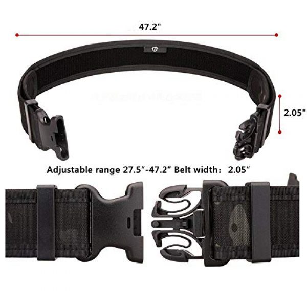 JFFCE Tactical Belt 3 JFFCE Tactical Military Patrol Belt with Side Release Buckle Heavy Duty Nylon Webbing for Outdoor Sports and Hunting