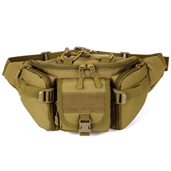 Unistrengh Tactical Pouch 1 UNISTRENGH Tactical Waist Pack Military Fanny Belt Pouch Waterproof Bum Bag for Outdoor Climbing Fishing Running Hunting