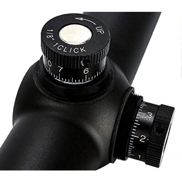 BARSKA Rifle Scope 6 BARSKA AC13524 Varmint 10-40x60 Rifle Scope Trace MOA V2 Reticle Adjustable Objective, Black, One Size