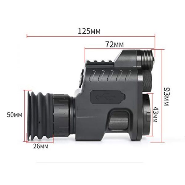 MUJING Rifle Scope 3 MUJING Digital Video Recording Hunting Night Vision Rifle Scope Monocular Camera VCR with 850nm Infrared IR Flashlight for Outdoor Tactical Rifle Hunting Super Shockproof