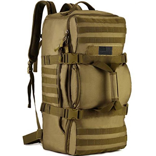 Protector Plus Tactical Backpack 1 Protector Plus Tactical Travel Backpack 60L Military MOLLE Duffel Bag Luggage Suitcase Hiking Camping Outdoor Rucksack (Rain Cover & Patch Included)
