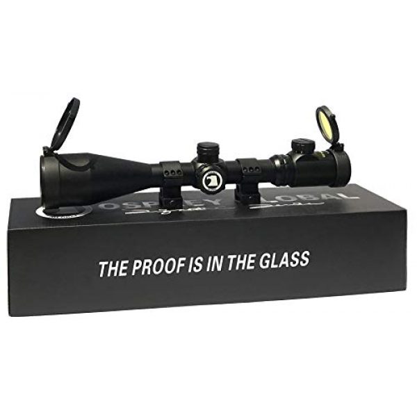 Osprey Global Rifle Scope 6 Osprey Global ES8-32X56MDG Elite Series Mil-Dot Glass Etched Lit Reticle Scope, 8-32x 56mm, Matte Black (8-32x 56mm)