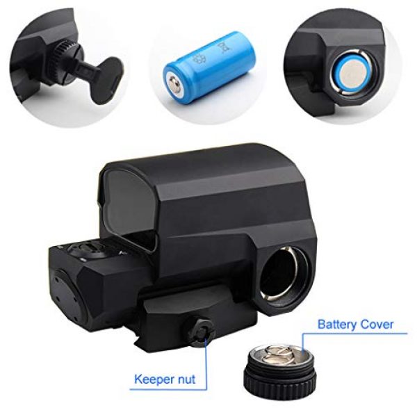 AJDGL Rifle Scope 5 AJDGL Tactical Red Dot Sight Rifle Scope- Hunting Holographic Reflex Sight with 20mm Rail Mount for Shooting