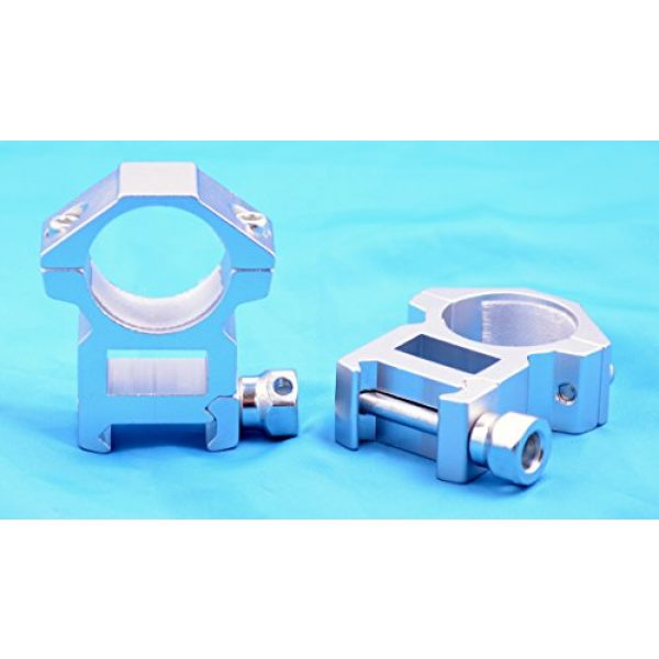 Hammers Rifle Scope Ring 1 Hammers 1inch 1" See Thru Weaver Tall High Rifle Scope Ring Set Silver Chrome