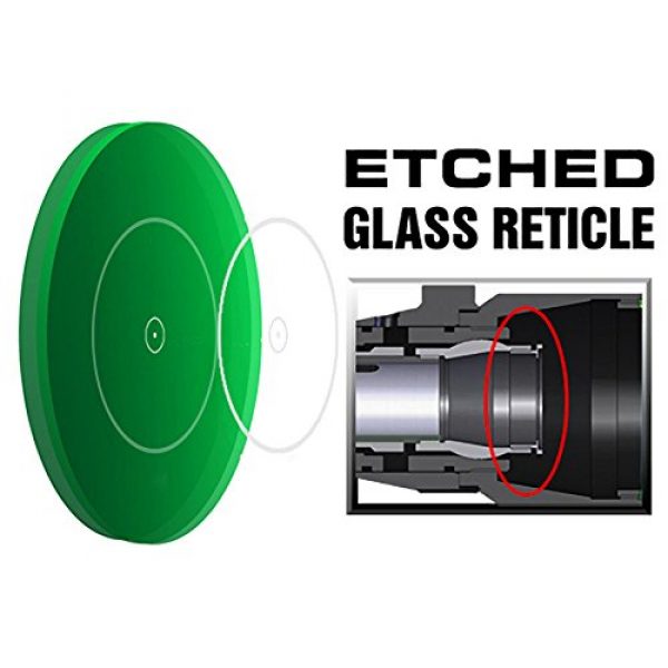 Accu-Shot Rifle Scope 5 UTG 1-4.5X28 30mm CQB Scope, 36-color Glass Circle Dot,Rings
