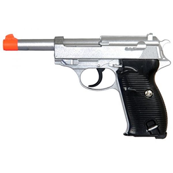 UKARMS Airsoft Pistol 1 UKARMS 250 FPS Heavy Metal Walter P38 Spring Powered Airsoft Pistol - Silver