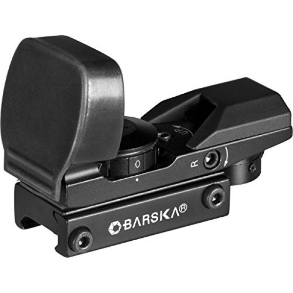 BARSKA Rifle Scope 3 BARSKA AC11704 Multi-Reticle Electro Reflex Sight Green / Red Reticle with with Picatinny / Weaver Style Base, 1x33mm