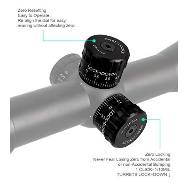 ohhunt Rifle Scope 5 ohhunt Guardian 10X44 SF Hunting Riflescopes Side Parallax Turrets Lock Reset Fixed Magnification 10X Scope