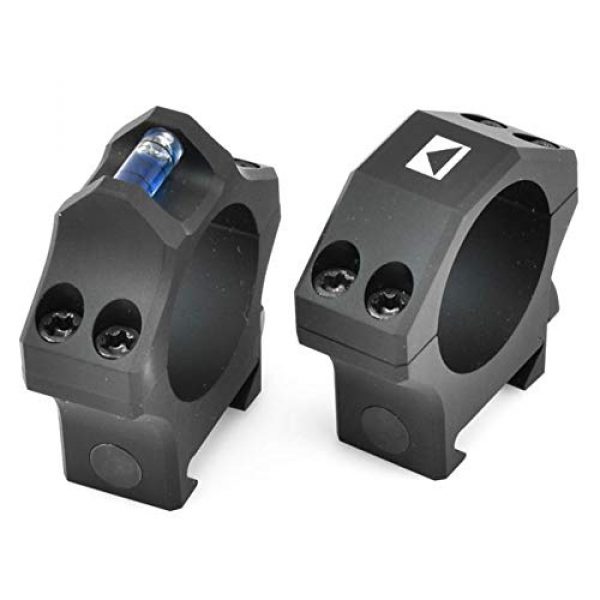Steiner Rifle Scope 4 Steiner T-Series Scope Rings with Bubble Level, High 30mm - Riflescope Mount Rings for Precision Optical Alignment and Accuracy