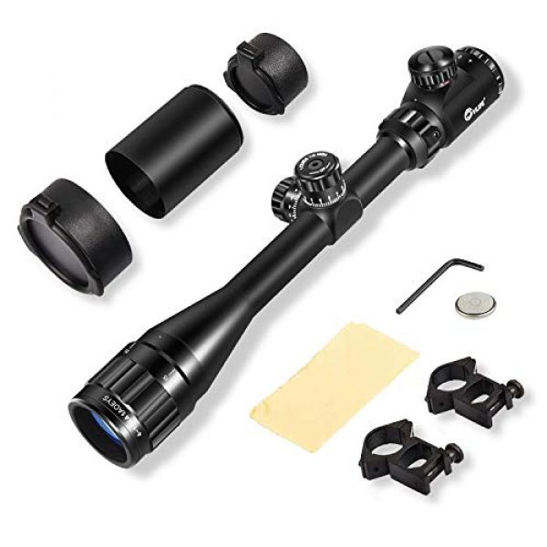 CVLIFE Rifle Scope 6 CVLIFE 4-16x44 Tactical Rifle Scope Red and Green Illuminated Built with Locking Turret Sunshade and Scope Mount Included