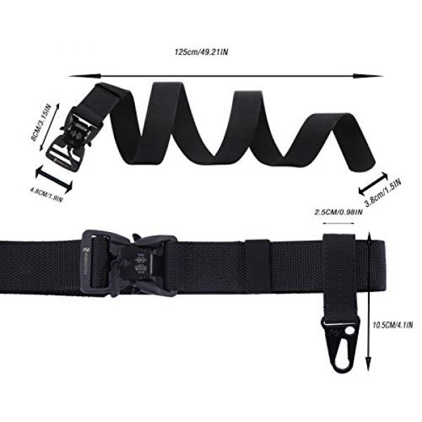 SHENGHUATAI Tactical Belt 3 SHENGHUATAI Tactical Belt for Men Military Style 1.5" Nylon Webbing Belt with Magnetic Quick-Release Buckle