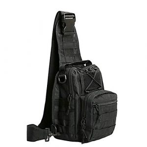 FengJu Tactical Backpack 1 Tactical Molle Military Shoulder Bag, Sling Shoulder Messenger Chest Pack for iPad or Gear Transport While Cycling, Hiking or Daily Use