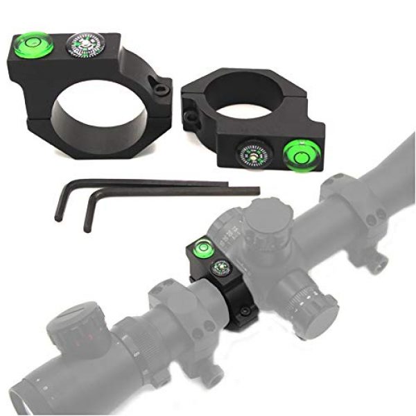ELAN MILRE Rifle Scope Level 2 ELAN MILRE Metal Hunting Scope Bubble Level Mounts Ring 25.4mm/30mm Rifle Scope mounts Level Ring with Compass