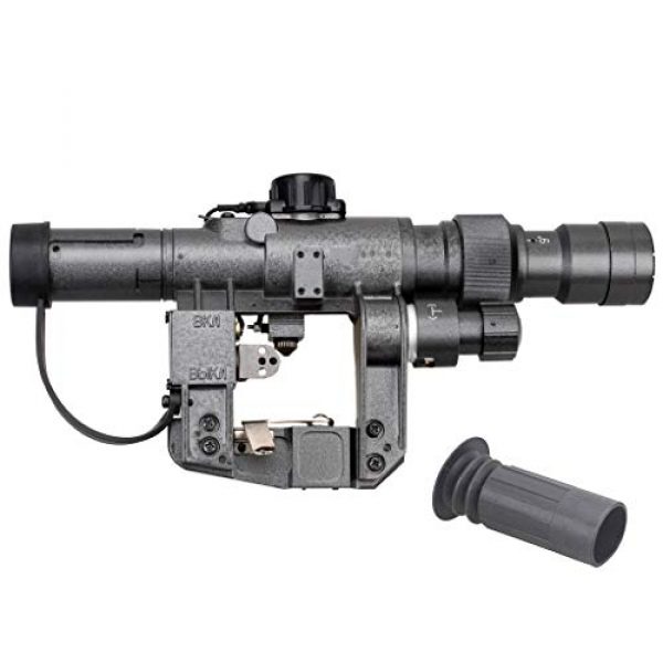 Vector Optics Rifle Scope 6 Vector Optics SVD Dragunov 3-9x24mm First Focal Plane (FFP) Tactical Riflescope with Red Illuminated Rangefinding Reticle