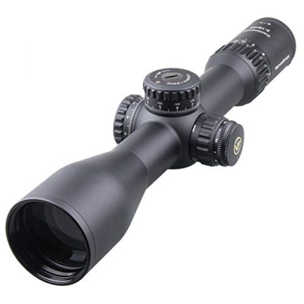 Vector Optics Rifle Scope 1 Vector Optics Continental 3-18x50 First Focal Plane (FFP) Rifle Scope, 34mm Tube, 1/10 MIL Per Click Adjustment, Turret Lock System, Free Picatinny/Weaver Mount Rings, Matte Black