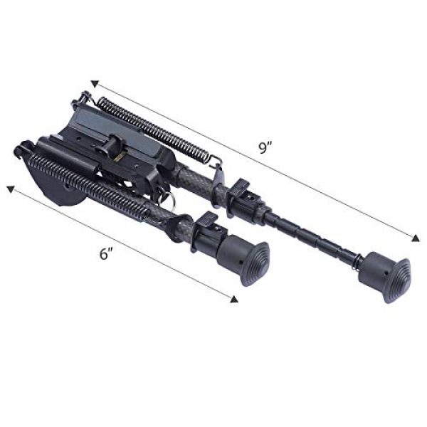 Pinty Rifle Scope 6 Pinty 2.5-10x40 Red Green Illuminated Mil-dot Tactical Rifle Scope with Red Laser Combo & Carbon Fiber Rifle Bipod with 6 inch to 9 inch Adjustable Legs & Picatinny Adapter