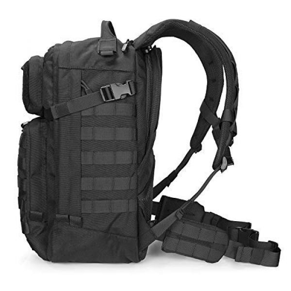 Scudo Tactical Tactical Backpack 2 SCUDO TACTICAL VERTICE 24 Military Backpack with 3L Hydration Bag / Insulated Hydration Pocket (Black, 37L)