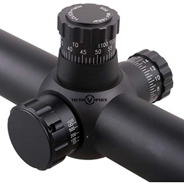 Vector Optics Rifle Scope 5 Vector Optics Reaper 6-24x50mm, Red & Green Illuminated Reticle, 30mm Tube, 1/4 MOA Second Focal Plane (SFP) Riflescope