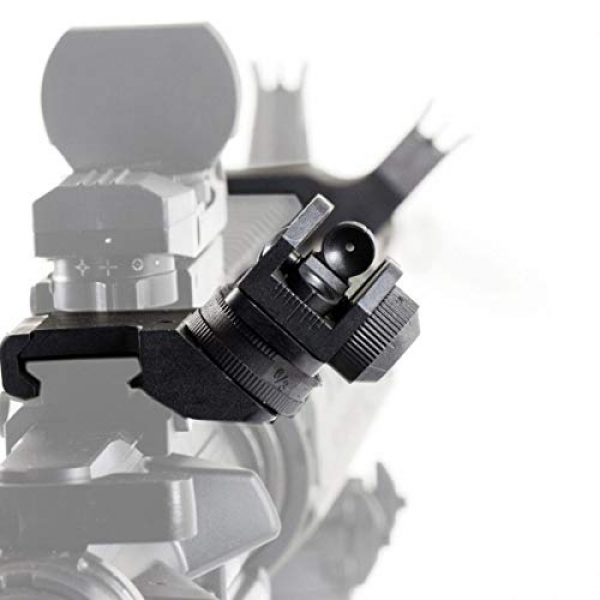 KTAIS Rifle Sight 6 KTAIS Front and Rear 45 Degree Offset Rapid Transition BUIS Backup Iron Sight Set (Color : Black)