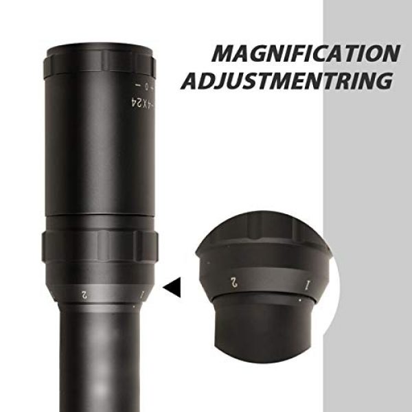 EUTOPETIAN Rifle Scope 7 EUTOPETIAN 1-4x24 Rifle-Scope for Hunting-Illuminated Tactical Scope 1-4x Riflescope