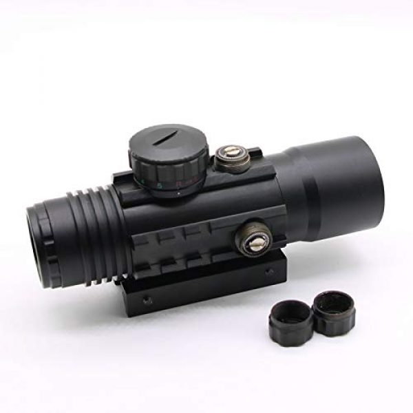 KTAIS Rifle Scope 4 KTAIS 4x33 Acog Riflescope 20mm Dovetail Reflex Optics Scope Tactical Sight for Hunting Gun Rifle Airsoft Sniper Magnifier (Color : 4X33Heighten Base)