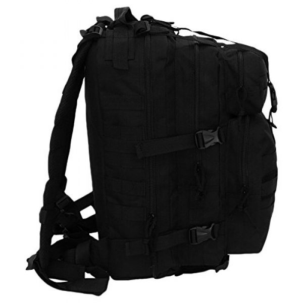 NPUSA Tactical Backpack 6 Mens 18 Inch Molle Hydration Ready Tactical Gear Daypack Backpack + Key Ring Carabiner