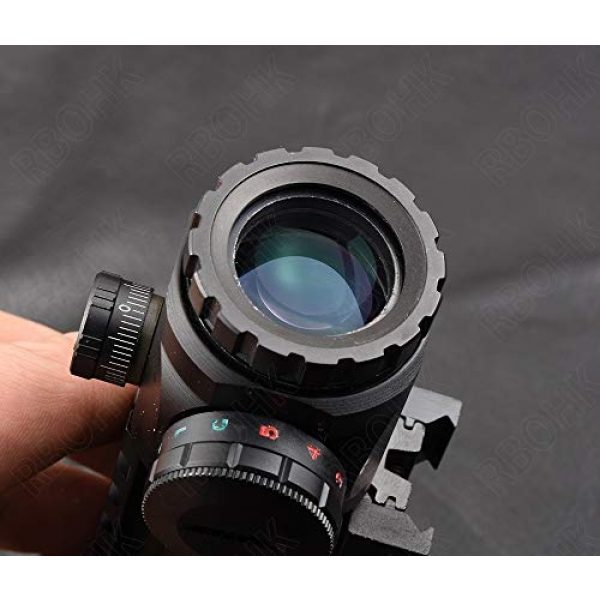 KTAIS Rifle Scope 2 KTAIS Tactical Optics 3X28 Green Red Dot Cross Sight Scope (Color : Black)