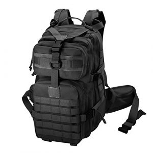 yoson.k Tactical Backpack 1 Tactical Backpack Military Army Molle Bag Black Small School Bookbag for Men Hiking Fishing Outdoor Survival