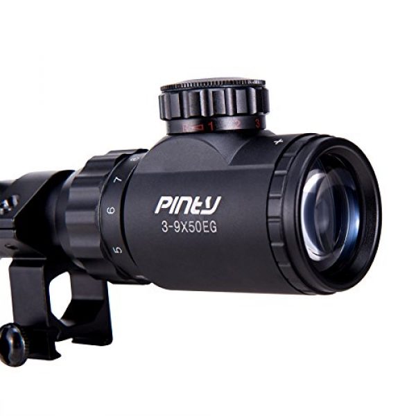 Pinty Rifle Scope 5 Pinty 3-9x50 Red Green Rangefinder Illuminated Optics Sight Scope Hunting Rifle Scope