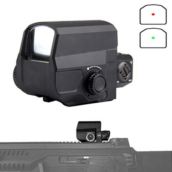 AJDGL Rifle Scope 1 AJDGL Tactical Red Dot Sight Rifle Scope- Hunting Holographic Reflex Sight with 20mm Rail Mount for Shooting