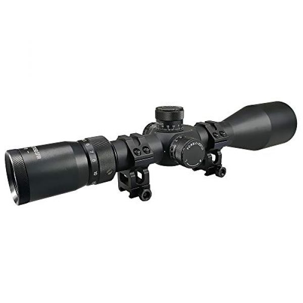 CZSM Rifle Scope 5 4.5-27X50 First Focal Plane (FFP) Rifle Scope with Red Illuminated Mil Reticle and Adjustable Objective 30mm Tube